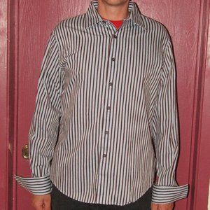 Stripped Mens French cuff shirt
